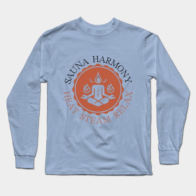 Sauna Harmony, Sauna Time Long Sleeve T-Shirt by BestChooseArt